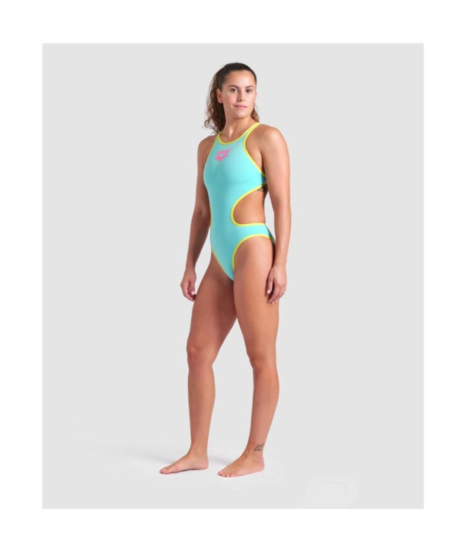 Bañador de Natación Arena One Biglogo Mujer Azul