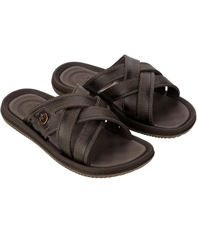 Chanclas Cartago Fiji Essencial Slide Hombre Marrón