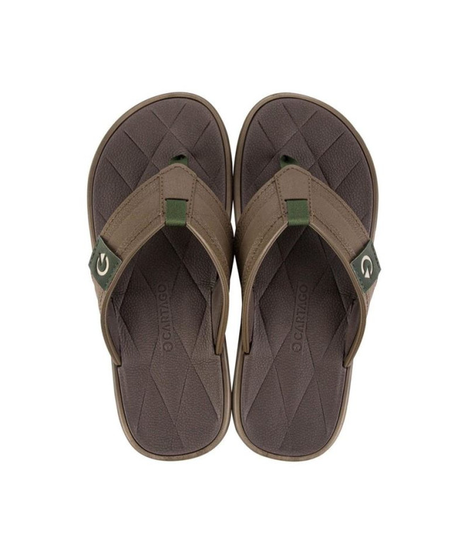 Chanclas Cartago Malta VI Hombre Marrón/Verde