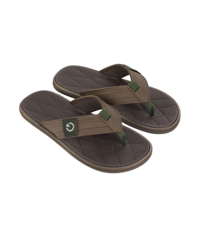 Tongs Cartago Malte VI Homme Marron/Vert