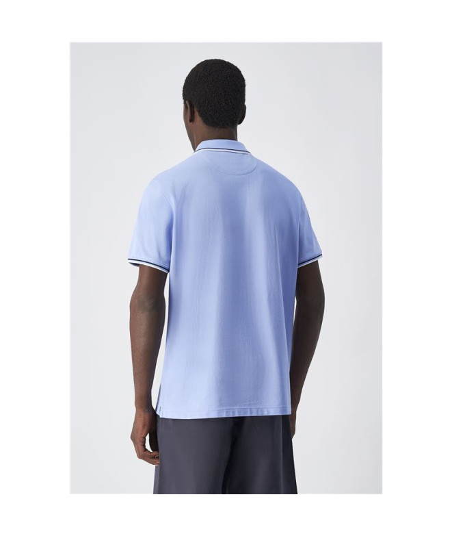 Polo Champion Hombre Azul/Lila