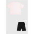 Conjunto Champion Menina Rosa/Preto