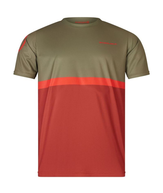 Camiseta de Ciclismo Endura Singletrack Core II Tw Hombre Tweed Verde
