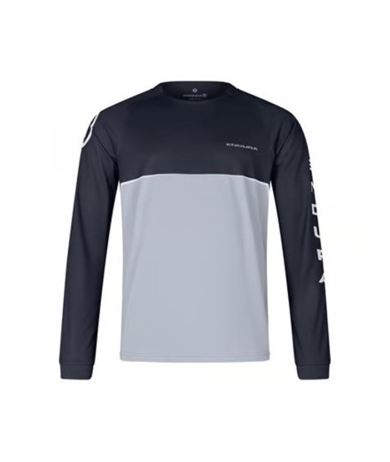 T-shirt de Cyclisme Endura Core Printed L/S Homme Noir