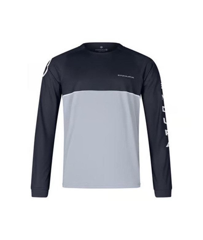 Camiseta de Ciclismo Endura Core Printed L/S Hombre Negro