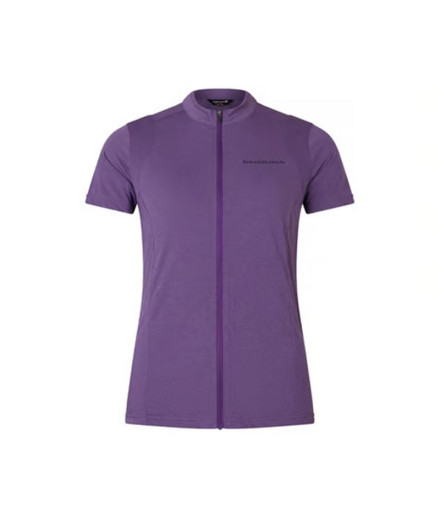 Camiseta de Ciclismo Endura Loop S/S Zipped Htr Mulher...