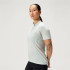 Camiseta de Ciclismo Endura Loop S/S Zipped Mgy Mujer Mains Gris