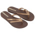Tongs Ipanema Bossa Femme Marron/Or