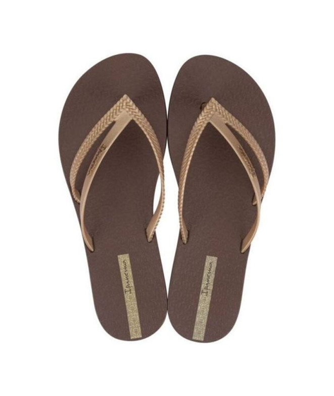 Tongs Ipanema Bossa Femme Marron/Or
