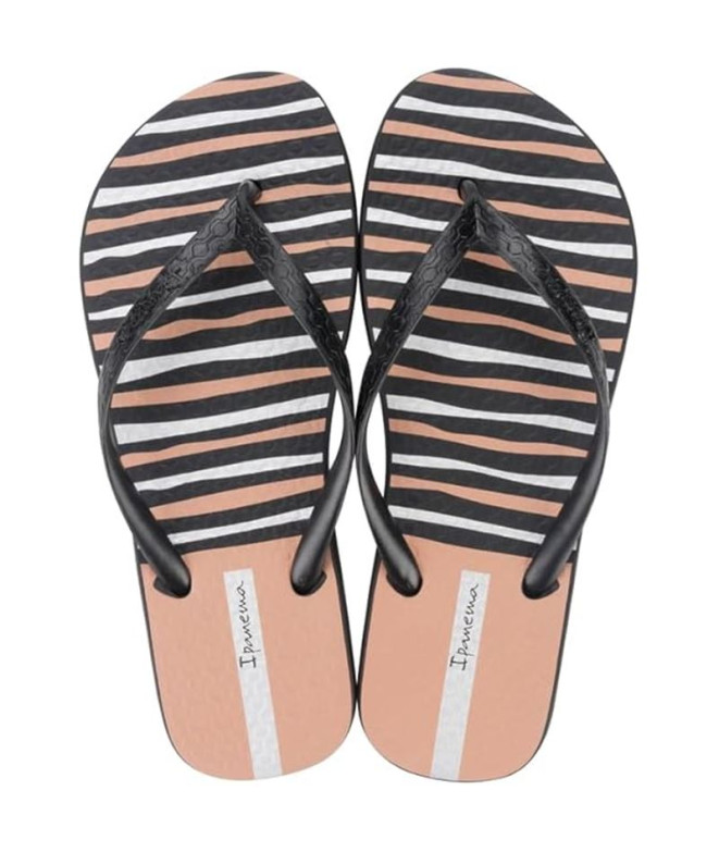 Chanclas Ipanema Classica Happy XII Fem Infantil Negro/Rosa