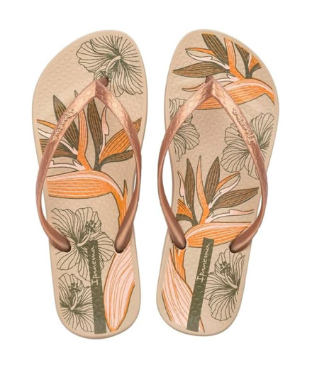Chanclas Ipanema Anat Temas Xv Fem Infantil Beige/Gold/Verde