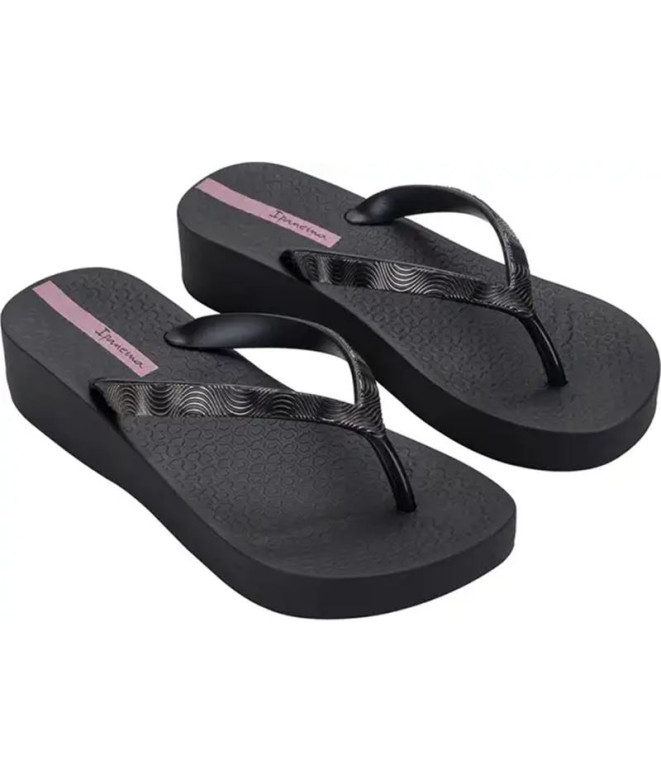 Chanclas Ipanema Mesh X Plat Fem Mujer Negro/Negro/Lilac