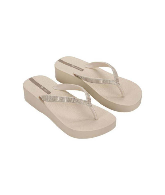 Chanclas Ipanema Mesh X Plat Fem Mujer Beige/Beige/Marrón