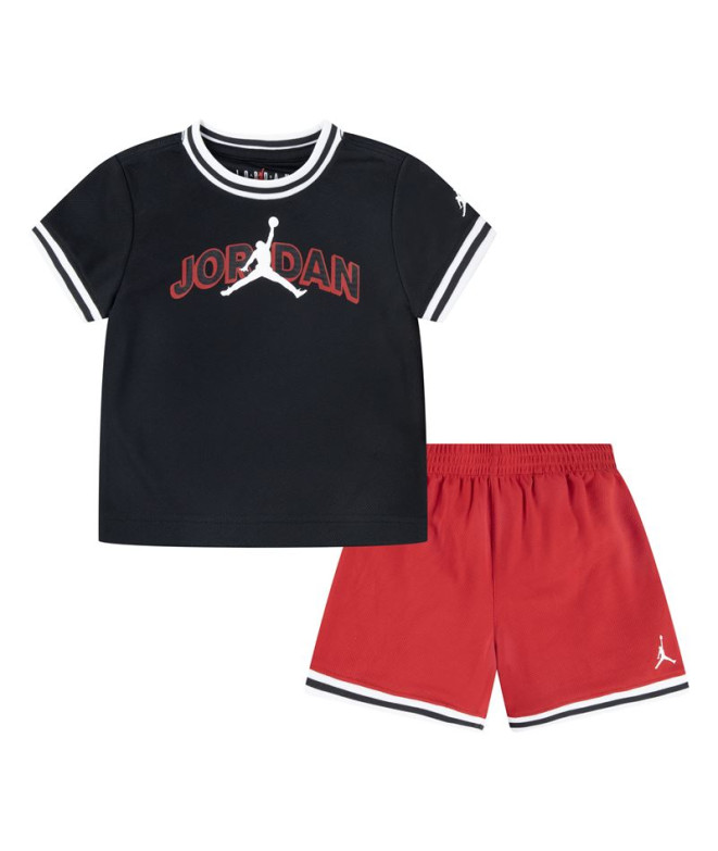 Set Jordan Matching Taping Mesh Niño Rojo