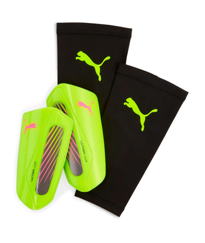 Espinilleras de Fútbol Puma Ultra Light Strap,Yellow Alert, Hombre