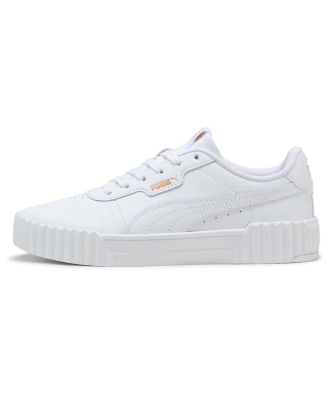 Sapatilhas Puma Carina 3.0, Branco Dourado, Mulher