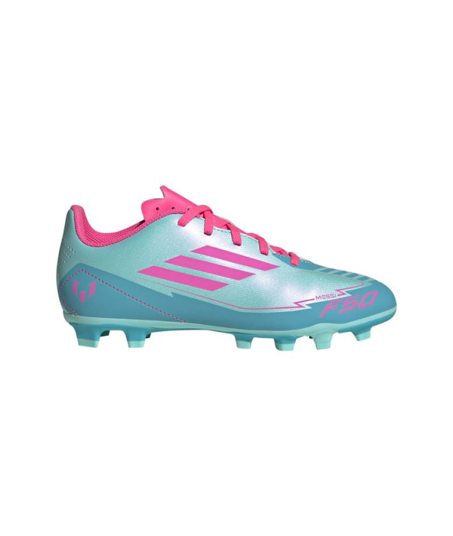 Botas de Fútbol adidas F50 Club Fg/Mg Messi Infantil Azul/Rosa