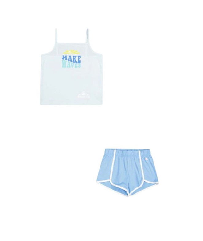 Conjunto Champion Niña Azul/Blanco