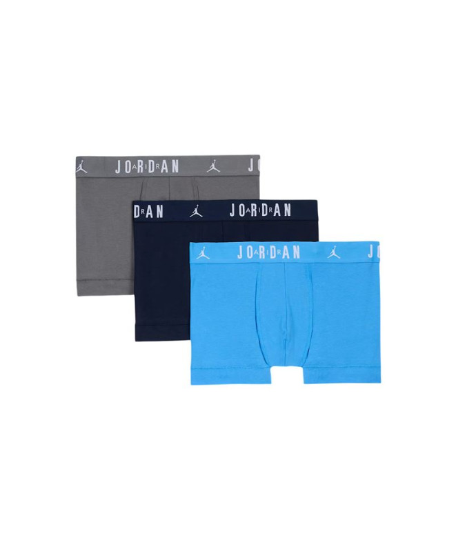 Calzoncillos Jordan Mens Flight Cotton 3Pk Tru Hombre Azul