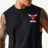 Camiseta Sem Mangas New Era Chicago Bulls NBA Gráfico Homem Preto