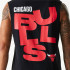 Camiseta Sem Mangas New Era Chicago Bulls NBA Gráfico Homem Preto