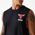 Camiseta Sem Mangas New Era Chicago Bulls NBA Gráfico Homem Preto