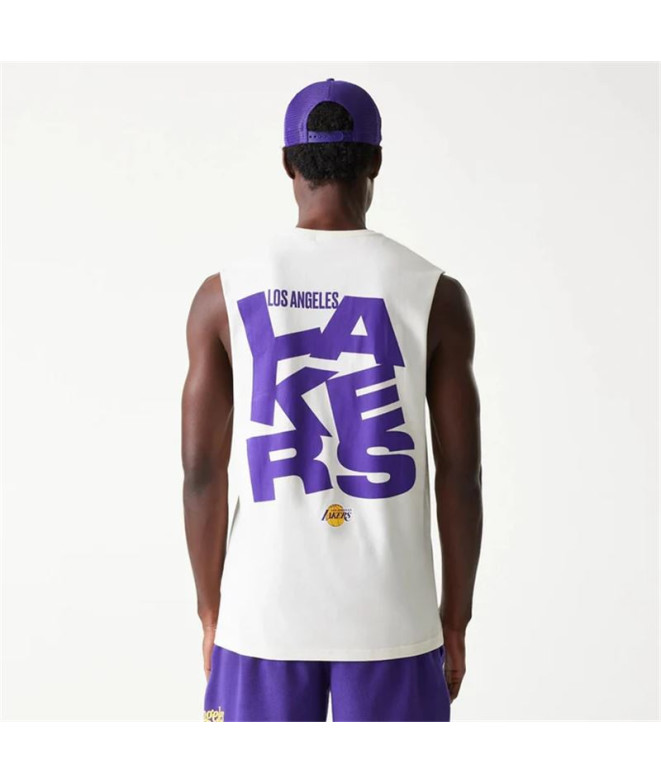 Camiseta Alças New Era LA Lakers NBA Homem Branco