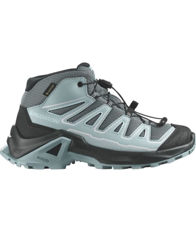 Zapatillas de Montaña Salomon X Ultra Mid Gtx Infantil Azul/Gris