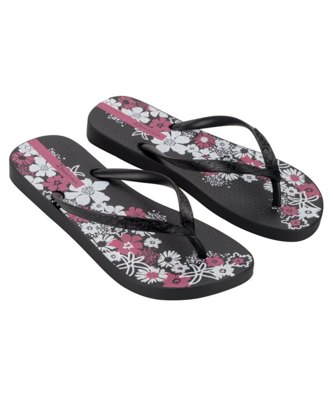 Chanclas Ipanema Classica Happy XII Fem Infantil Negro/Negro/Blanco
