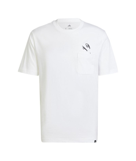 T-shirt adidas Slide Pkt Homme Blanc