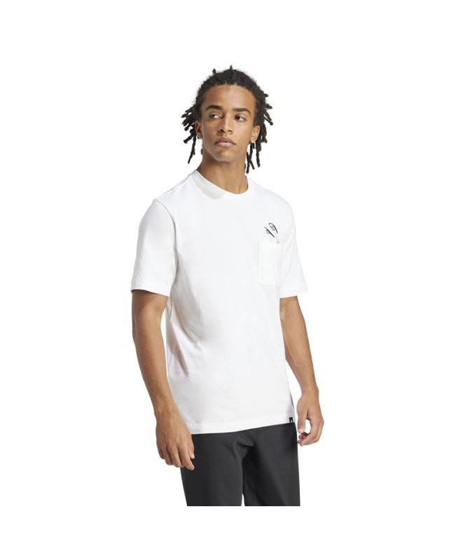 Camiseta adidas Slide Pkt Homem Branco