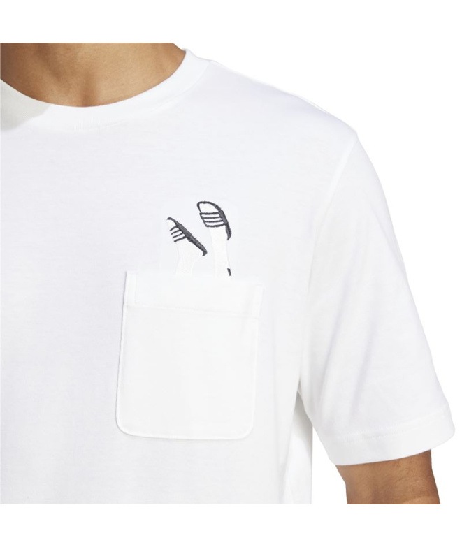 T-shirt adidas Slide Pkt Homme Blanc