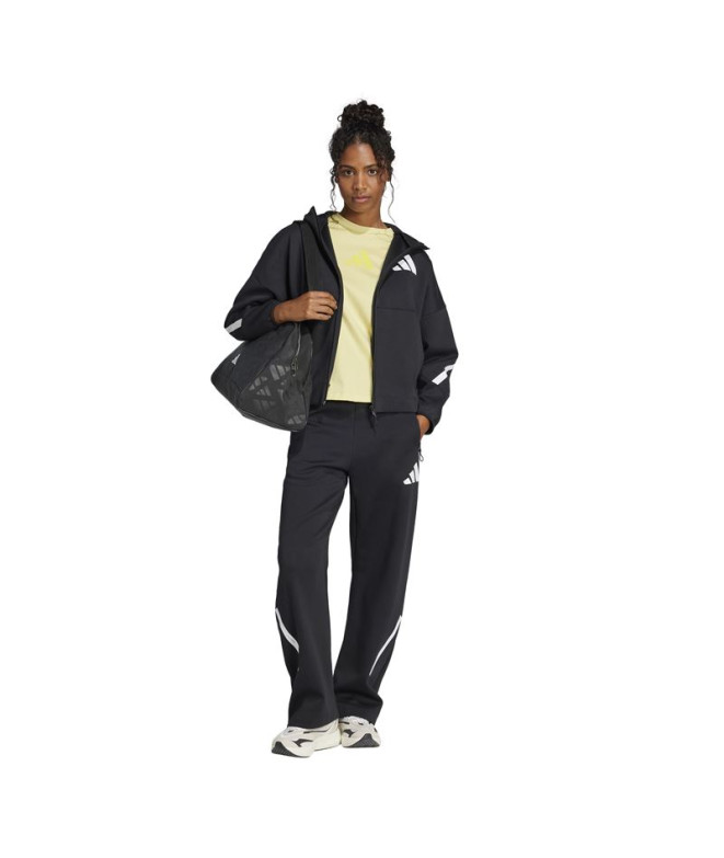Sweat adidas Z.N.E. Fz Femme Noir/Blanc