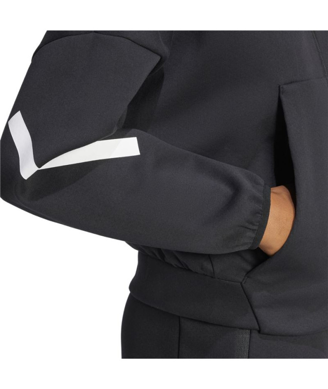 Sweat adidas Z.N.E. Fz Femme Noir/Blanc