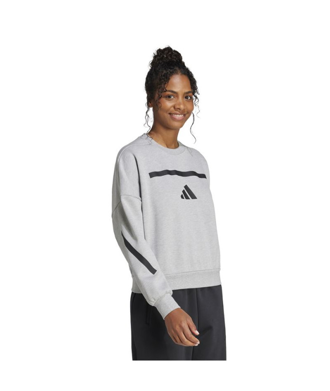 Sweat adidas Z.N.E. Swt Femme Gris