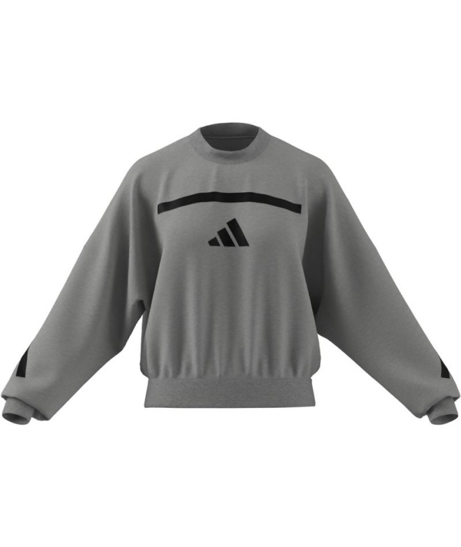 Sweat adidas Z.N.E. Swt Femme Gris