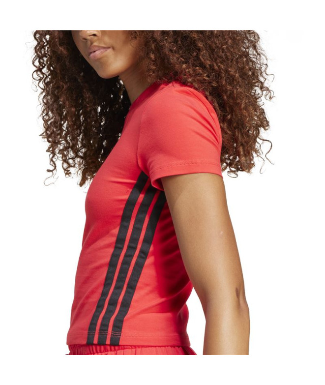 T-shirt adidas 3 Bandes Sj Bébé Femme Rubpur/Noir