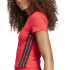 Camiseta adidas 3 Bandas Sj Baby Mulher Rubpur/Negro
