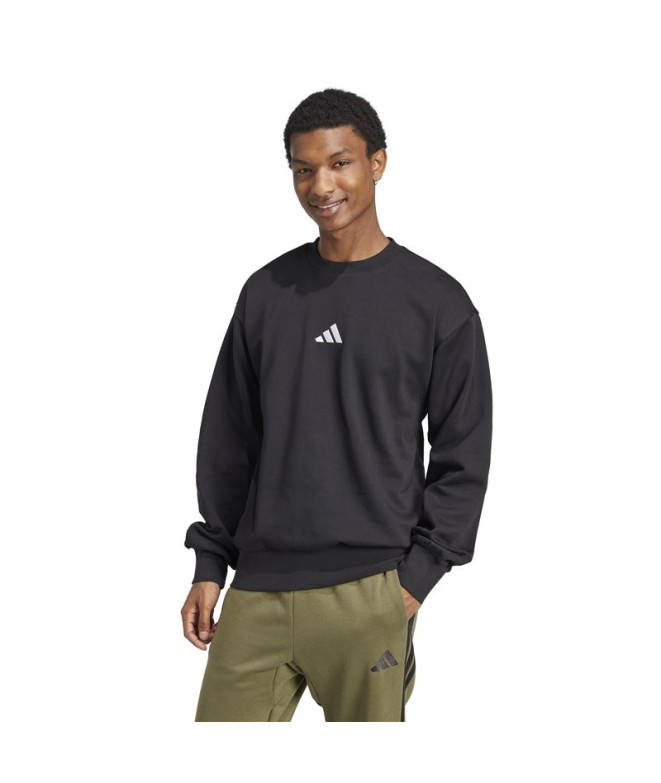 Sweat adidas Feelcozy Swt Homme Noir/Blanc