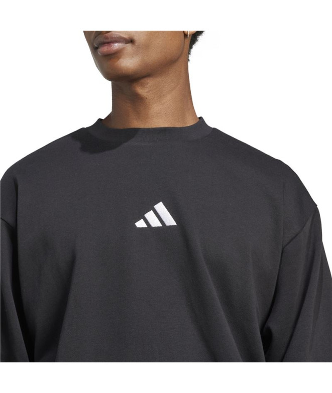 Sweat adidas Feelcozy Swt Homme Noir/Blanc