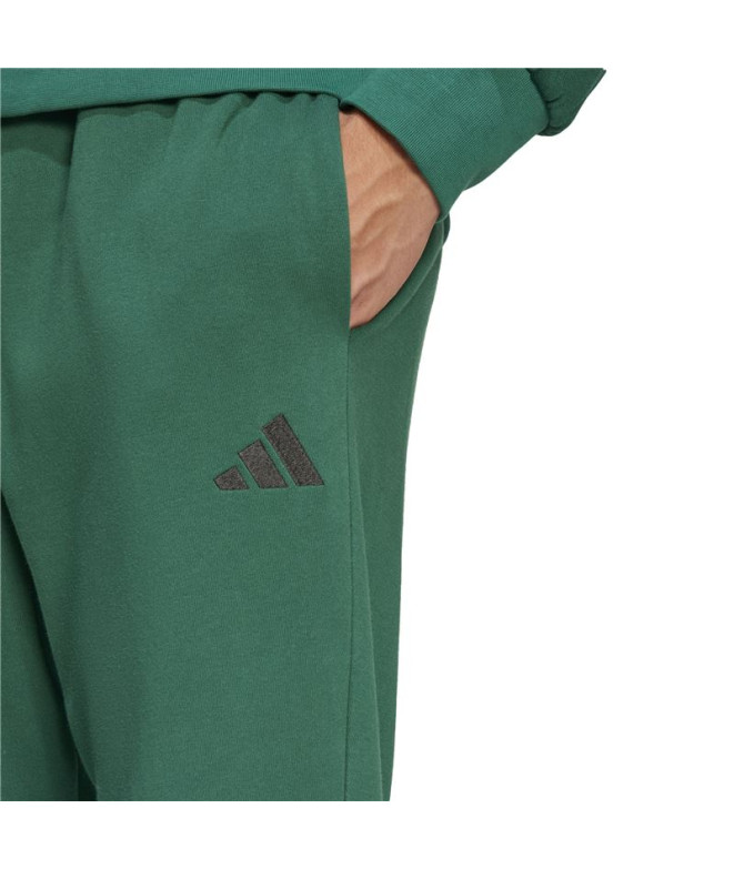 Calça adidas Feelcozy Homem Verde Escuro/Preto
