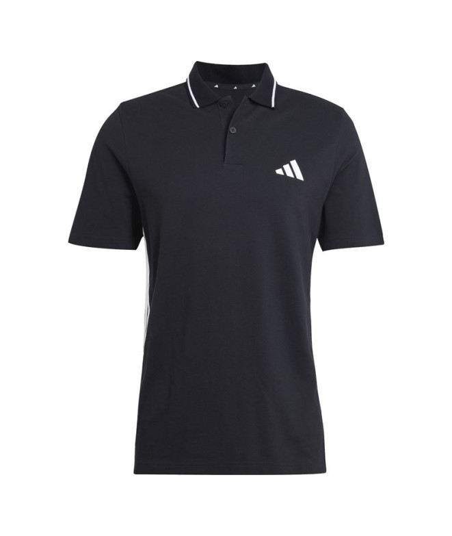 Polo adidas 3Bandas Pq Ps Hombre Negro/Blanco