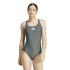 Fato de banho de Natação adidas 3 Bandas Suit Mulher Cinza