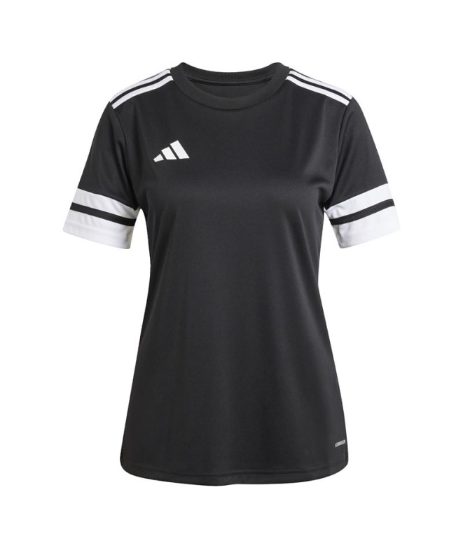 Camiseta de Fútbol adidas Squadra25 Jsy Mujer Negro/Blanco