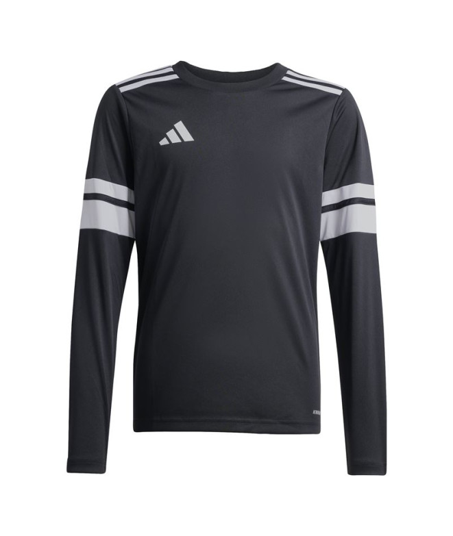 Camiseta de Fútbol adidas Squadra25 Jsy Ly Infantil Negro/Blanco
