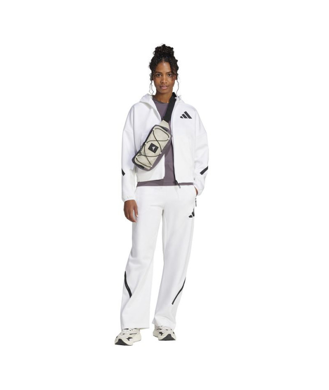 Calça adidas Z.N.E. Bar Mulher Branco/Preto