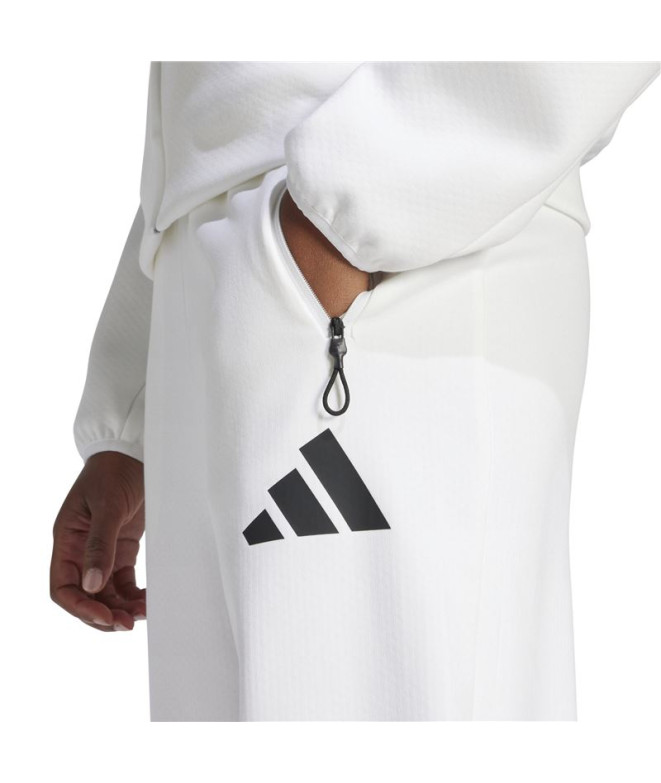 Calça adidas Z.N.E. Bar Mulher Branco/Preto