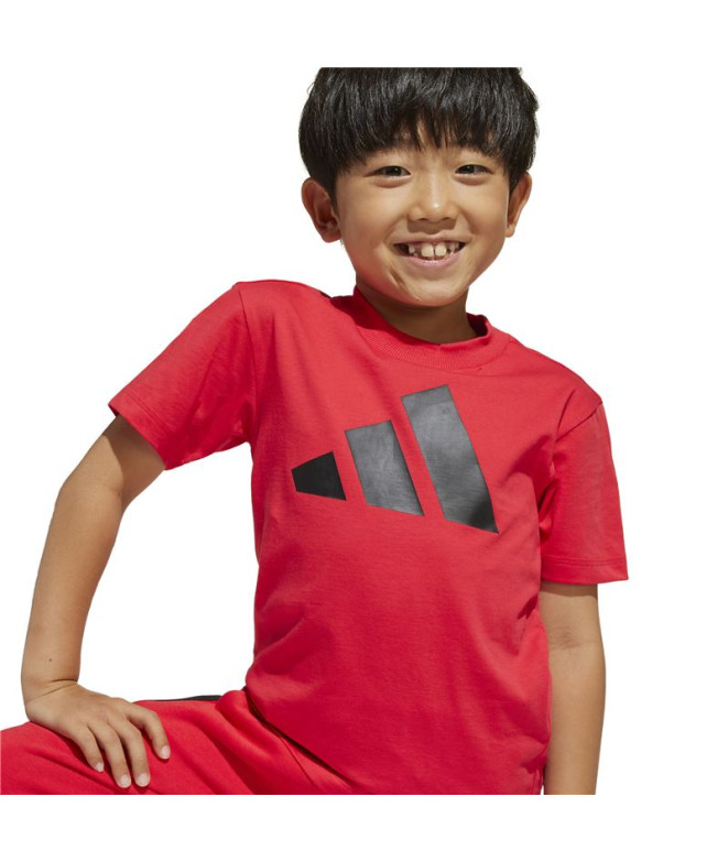 T-shirt adidas Lk Bl 160 Enfant Rubpur/Noir