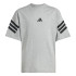 Camiseta adidas Future Icons 3Bandas Infantil Cinza/Preto