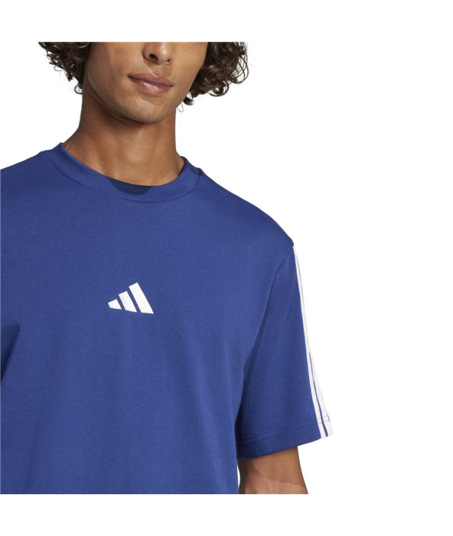 T-shirt adidas 3 Bandes Sj Homme Bleu Foncé/Blanc